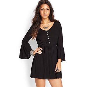 Peasant Style Fit & Flare Dress